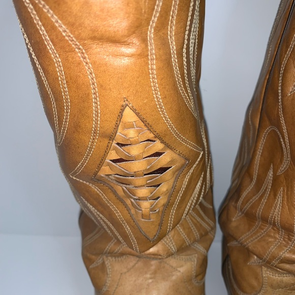 Baron Collection Dingo Western Cowboy Boots made in Spain Mens size 11.5 tan - Picture 3 of 16
